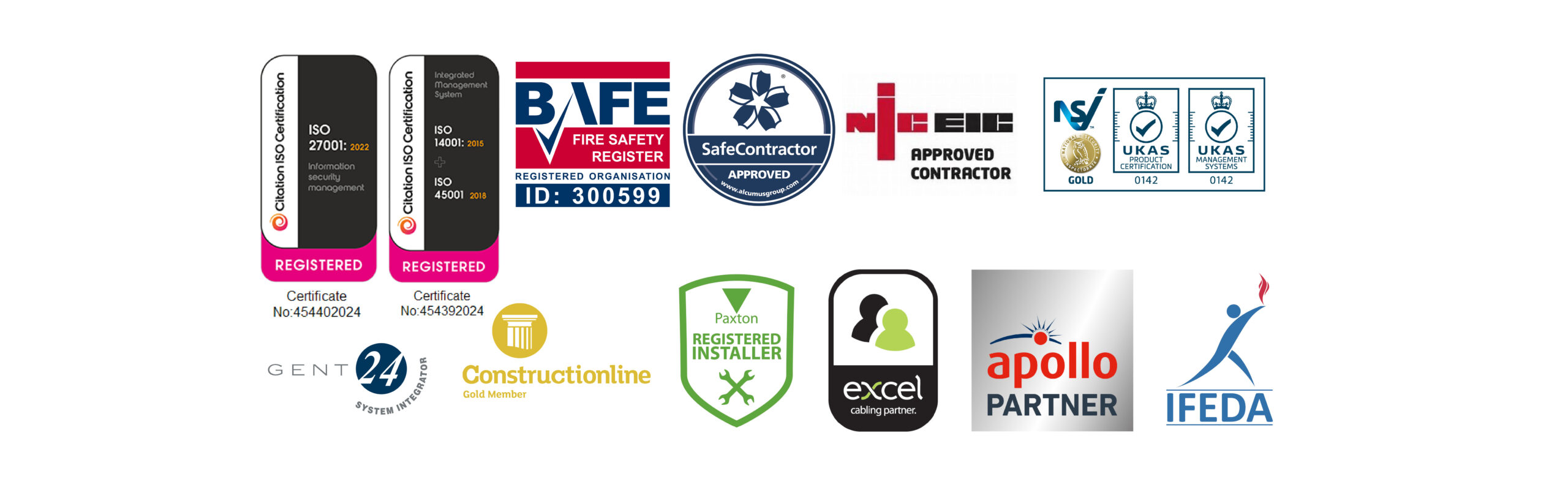 Fire and Security Accreditations - Logic Fire & Security